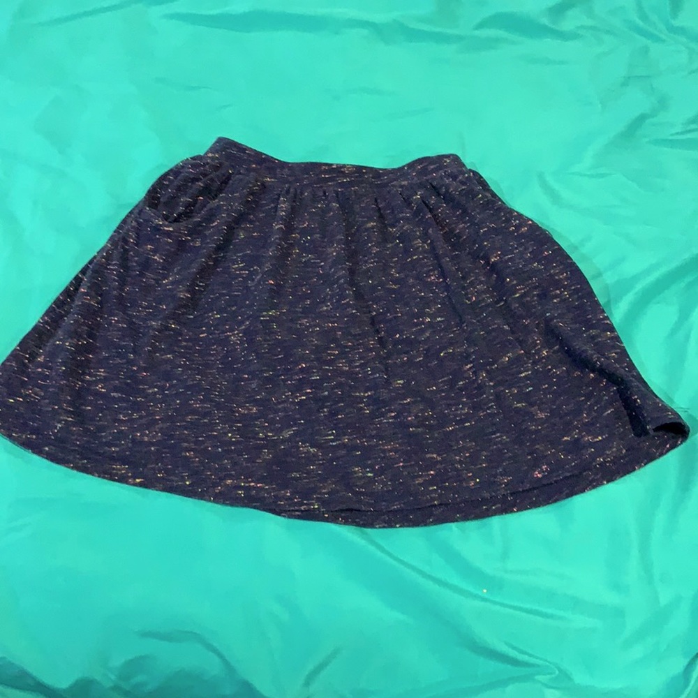 splatter design skirt, with built in shorts
